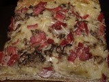 Corned Beef, Cabbage, Portobello Wheat Crust Pizza