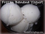 Frozen Banana Yogurt in the Freezer