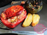 Colorful stuffed summer vegetables