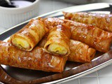Resep Spring Roll Pisang Dibungkus Rice Paper Disiram Kuah Gula Merah