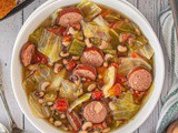 Cabbage, Black Eyed Pea, and Sausage Soup