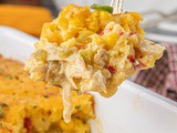 Chicken & Chile Cornbread Casserole