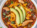 Chicken Fajita Soup in the Slow Cooker