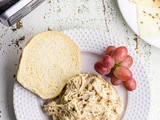 Crockpot Creamy Ranch Shredded Chicken Sandwiches