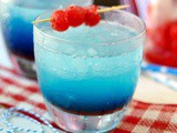 Gin and Tonic Cocktail: Red, White, and Blue
