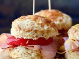 Ham Cheese Biscuits with Spiced Apples