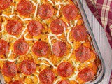 Meat Lovers' Tater Tot Pizza Casserole