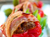 Meatloaf Stuffed Bell Peppers Wrapped in Bacon: Quick & Easy Recipe