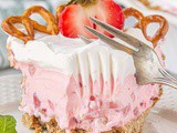 Strawberry Pretzel Icebox Pie