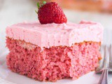 Strawberry Sheet Cake with Cream Cheese Frosting