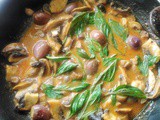 Meatless Monday…Week 4…Thai Red Curry with Mushrooms and Purple Eggplants