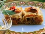 Lasagnette roll ups zucca, castagne e funghi porcini