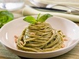 Linguine al pesto e ricotta