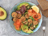 Falafel in padella e poke bowl vegana