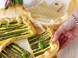 Torta salata con asparagi ricotta e curcuma | Easy asparagus quiche