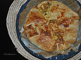 Tortino di porri con ananas e prosciutto