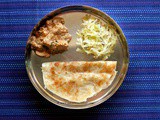 Mangalorean Plated Meal Series - Boshi# 12 - Hyderabadi Chicken, Cabbage Upkari & Plain Paratha
