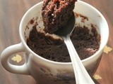 One Minute Chocolate Mug Cake ~ It's Eggless