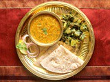 Plated Meal Series - My Daily Meal #1 ~ Dal#1, Aloo Methi & Chapathis