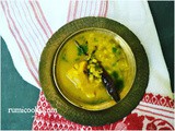 Kathalu diya Matidail | Assamese style Split black gram curry with yam (Dioscorea bulbifera)
