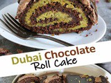 Dubai Chocolate Roll Cake