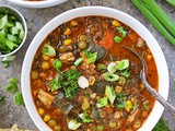 Easy Chicken Poblano Soup (in less than 30 minutes)