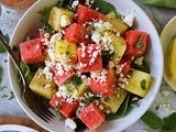 Easy Watermelon Salad with Feta and Basil