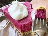 Frozen Beet White Chocolate Pie with Pistachio Crust
