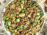 Pistachio Edamame Salad with Black Sesame
