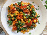 Spicy Chickpeas Sweet Potato Spinach Sauté