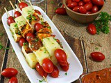 Tofu Kebabs with Spicy Tomato Peach Sauce