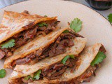 Leftover Brisket Quesadillas with Pepper Jack Cheese