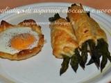 Sfogliatine di asparagi croccanti e uovo