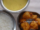 தேங்காய்ப்பால் ரசம் & காலிபிளவர் பஜ்ஜி / 30 Days Veg Lunch Menu # 2