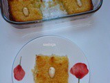 பஸ்பூஸா/முட்டையில்லாத ரவா கேக்/ Basbousa | Eggless Semolina Cake | Eggless Rava Cake