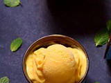 Mango IceCream No Churn EggFree Recipe
