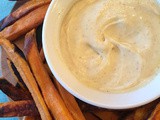 Baked sweet potato fries with creamy maple mustard dipping sauce