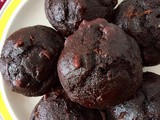 Chocolate beet mini muffins