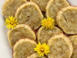 Honey dandelion shortbread cookies