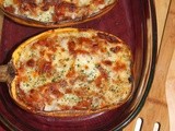 Pepperoni pizza-stuffed spaghetti squash