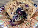 Whole wheat blueberry zucchini muffins