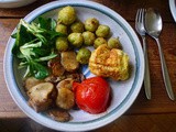Topinambur,Rosenkohl,Feldsalat,Tassenei , vegetarisch,vegan