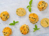 Cheesy and Olive Scones with Basil and Garlic