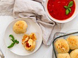 Pizza Bread Rolls Stuffed with Cheese and Chorizo