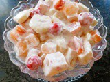 Fruit Salad With Cream Yogurt Dressing