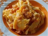 Maltagliati con zucca, pancetta e mozzarisella, ovvero come riciclare le lasagne fresche - ricetta senza latticini