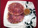 Purple Cabbage Uthappam | சிகப்பு கோஸ் ஊத்தப்பம்