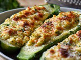 Gluten-Free Ricotta Stuffed Zucchini Boats