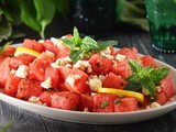 Watermelon Feta Mint Salad with Lemon Vinaigrette