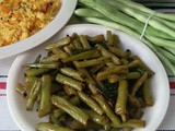 Seasoned Green beans -Microwave Cooking